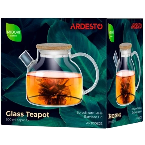 Заварник Ardesto Midori 600 мл (AR3006GB): Тип Заварочный чайник