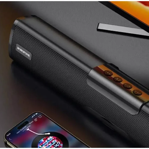 Акустика Borofone BP11 Gray: Подключение Bluetooth V5.0, FM, AUX, microSD