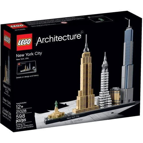 Конструктор LEGO Architecture Нью-Йорк (21028): Количество деталей, шт. 598