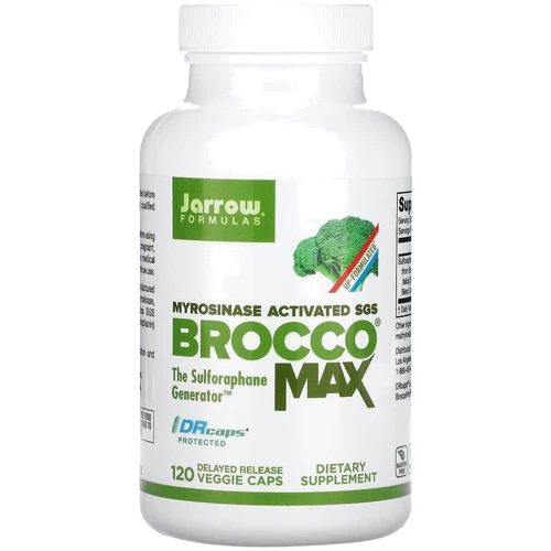 Jarrow Formulas BroccoMax Myrosinase Activated Экстракт брокколи 120 веганских капсул