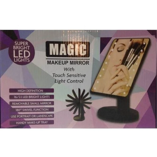 Дзеркало для макіяжу Magic з led-підсвічуванням 17.5х22/26см (R86667) фото 3