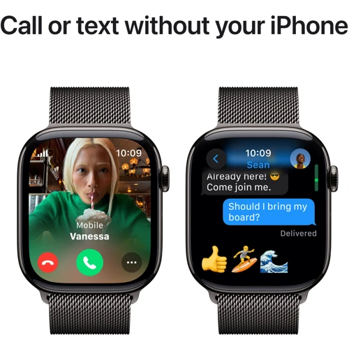 Apple Watch Series 10 42mm GPS + Cellular Slate Titanium Case with Slate Milanese Loop (MX053)