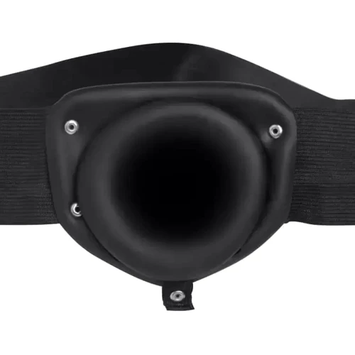 Страпон Hollow Silicone Strap On Dildo with Elastic Straps - Black