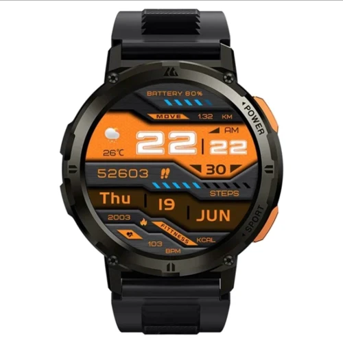 Смарт-годинник Kospet Tank T2 Black (KTT0002BL): Дисплей 1.43" AMOLED (466x466)