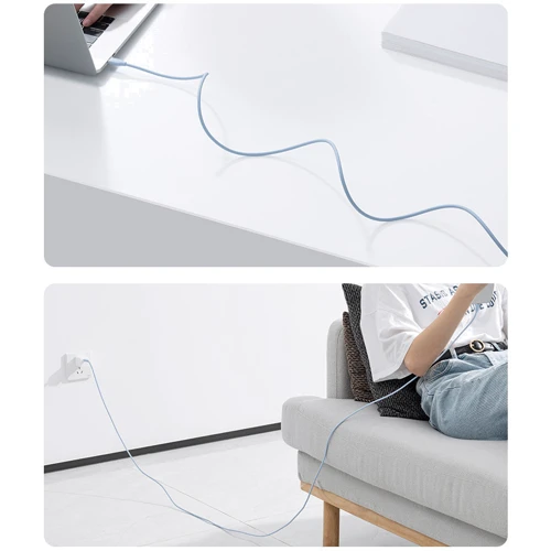 Кабель Baseus Cable USB-C to Lightning Silica Gel 20W 1.2m Blue (CAGD020003) фото 7