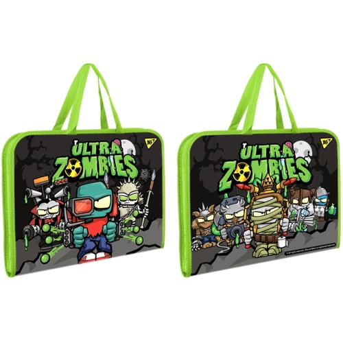 Папка-портфель YES на блискавки з тканинними ручками Zombie (491787)