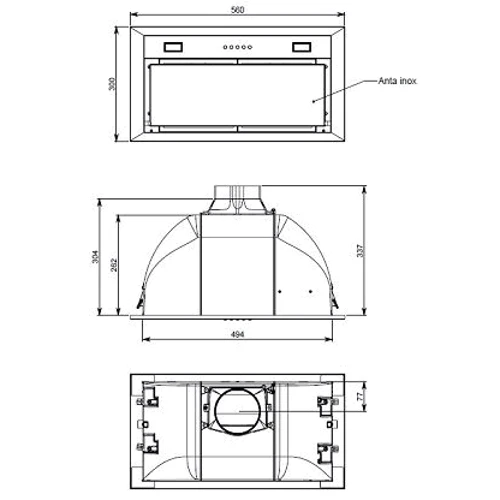 Вытяжка Falmec BUILT IN MAX EVO 50 WHITE (CBIN50.E10#ZZZB460F)