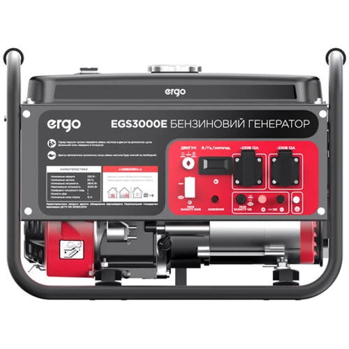 Генератор Бензиновый ERGO EGS3000E: Тип запуска комбинированный