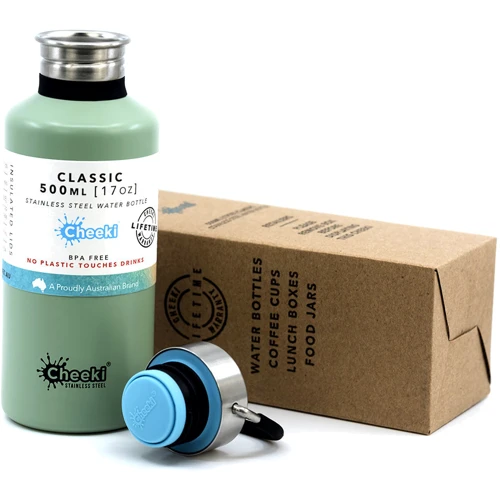 Детская бутылка для воды Cheeki Classic Single Wall 500 мл Pistachio фото 5