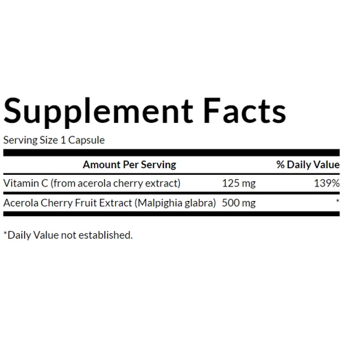 Swanson Acerola 500 mg Ацерола 60 капсул: Форма выпуска Капсулы