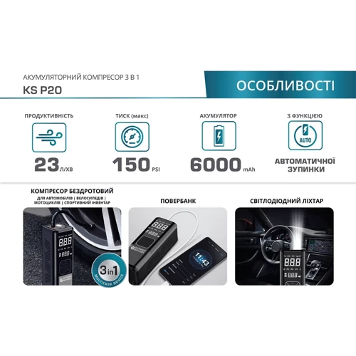 Автомобильный компрессор Konner&Sohnen KS P20