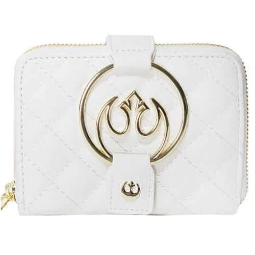 Жіночий гаманець Loungefly LF Star Wars Black Gold Rebel Hardware Zip Around білий (STWA0149)