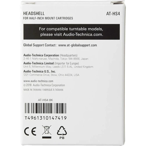 Audio-Technica acc AT-HS4BK Universal Headshell (ATHS4BK) фото 4