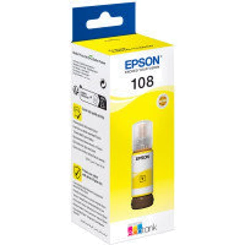 Чорнило Epson 108 EcoTank L8050/L18050 yellow (C13T09C44A): Колір Yellow