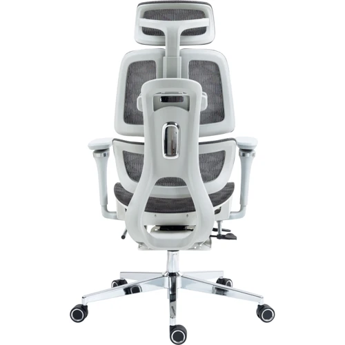 Кресло GT Racer B-2450 White/Gray: Материал корпуса Пластик, Металл