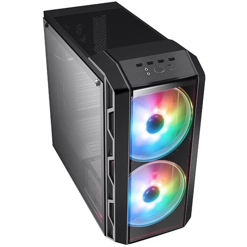 Корпус CoolerMaster H500 ARGB (MCM-H500-IGNN-S01): Материал передней панели пластик и акриловое стекло
