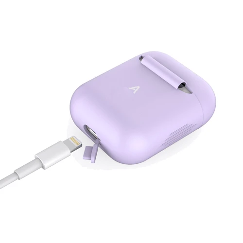 Чохол для навушників AhaStyle Silicone Case Lavender (X0024LOD57) for Apple AirPods 2 2019: Матеріал силікон