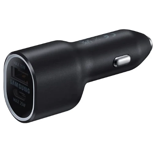 Зарядное устройство Samsung Car Charger USB+USB-C Super Fast 25W+15W Black (EP-L4020NBEGRU)