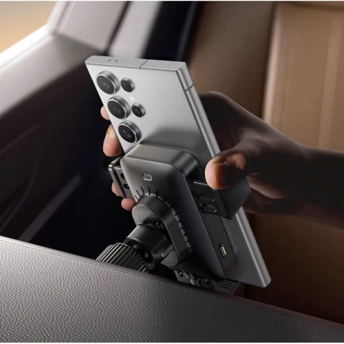 Держатель Baseus Car Holder Air Vent Wisdom Pro Wireless Charger 15W Black (C40381501123-00) for Apple iPhone 16 I 15 I 14 I 13 I 12 series фото 11