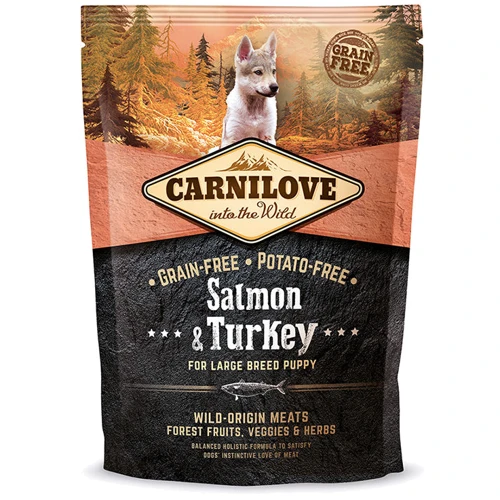 Сухой корм для щенков крупных пород Carnilove Salmon & Turkey Large Breed Puppy 1.5 кг (8595602508853)