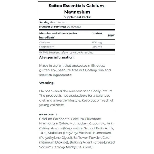 Scitec Nutrition Calcium Magnesium 90 tabs /90 servings: Форма выпуска Таблетки