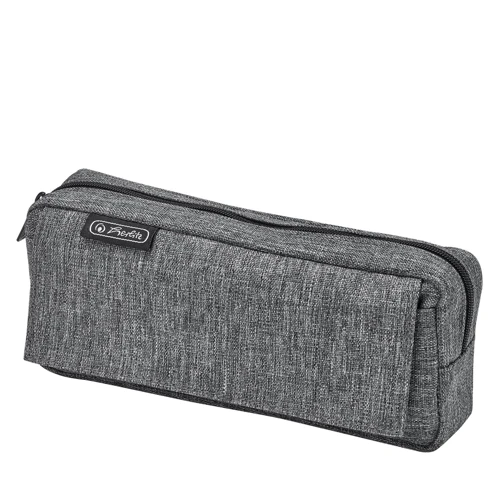 Пенал с карманами Herlitz Pockets Melange Grey серый (50027675G)