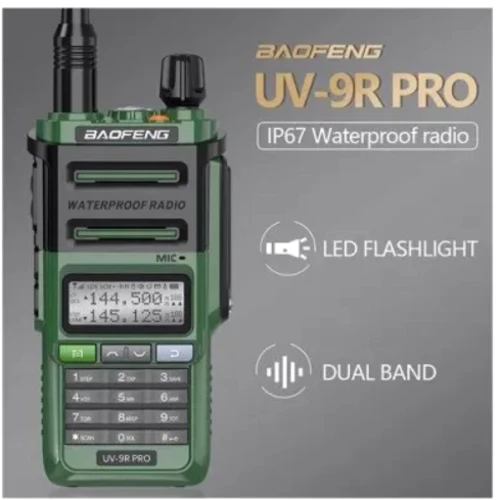Рация Baofeng UV-13 Pro V2 (M-13 Pro) green: Степень защиты ударопрочный, влагозащищенный
