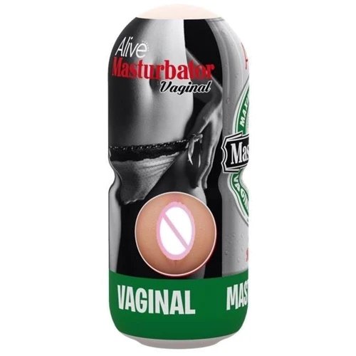 Недорогой мастурбатор-вагина Alive Heineken Vagina в виде банки пива