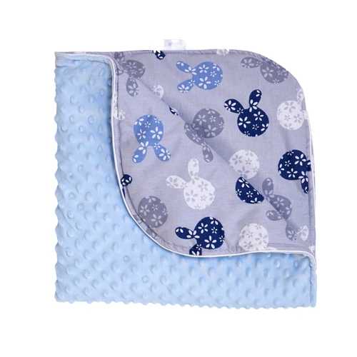 Плед Twins Minky Spring 80x80 см блакитний (1461-TMS-04)