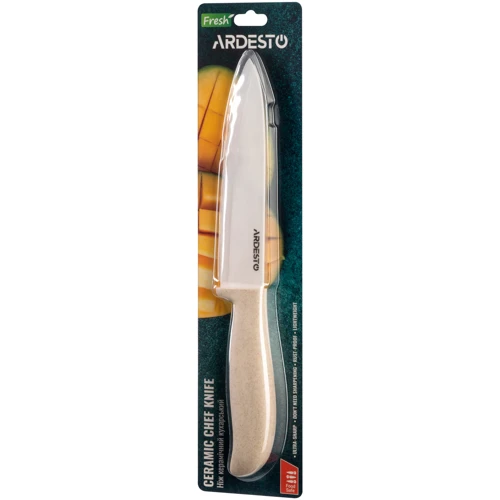 Нож поварской Ardesto Fresh 27.5 см (AR2127CS): Лезвие Циркониевая керамика