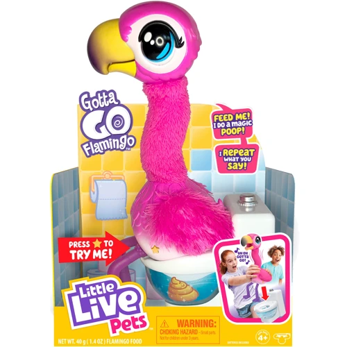 Интерактивная игрушка Moose Little Live Pets Фламинго-обжора: Рекомендуемый возраст от 4 лет