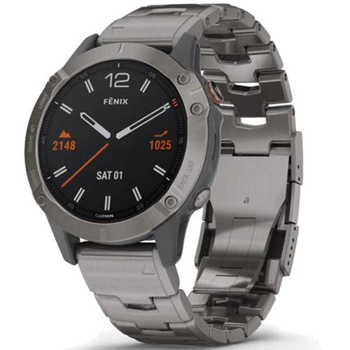 Смарт-часы Garmin Fenix 6 Pro Sapphire Titanium with Vented Titanium Bracelet (010-02158-23)