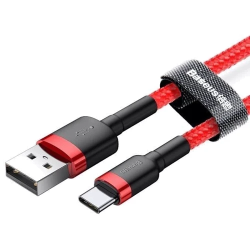 Кабель Baseus USB Cable to USB-C Cafule 2A 2m Red (CATKLF-C09): Длина 2 м
