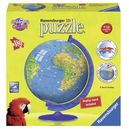 Пазл 3D Ravensburger Дитячий глобус 180 елементів (RSV-123285)