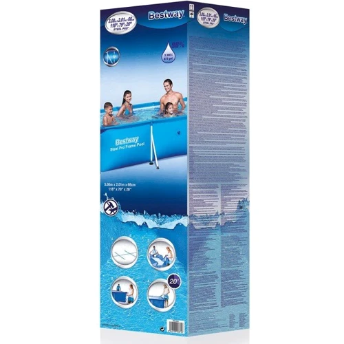 Басейн Bestway каркасний 56404 прямокутний 300-201-66 см фото 2