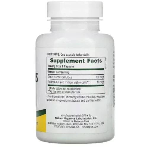 Natures Plus Acidophilus with Pectin Ацидофильные бактерии с пектином 90 капсул: Тип Пробиотики