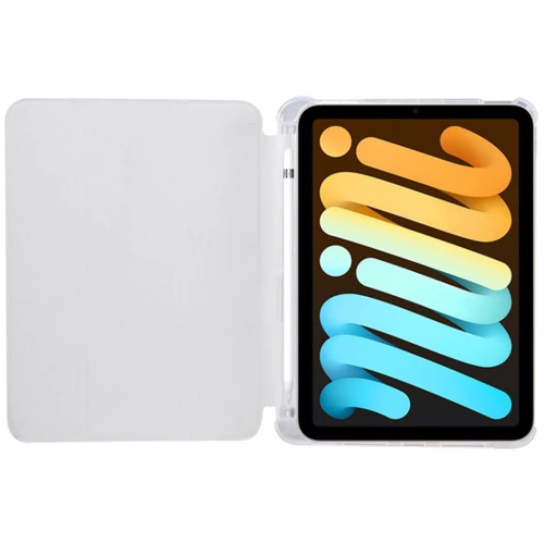 Аксессуар для iPad BeCover Case Book Soft TPU with Pencil mount Gray for iPad Mini 7 2024 (712439): Материал искусственная кожа