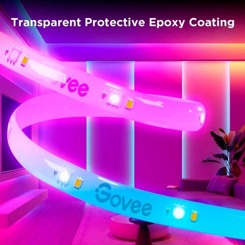 Стрічка світлодіодна розумна Govee H612C Strip Light S With Protective Coating, 10м, RGBICW, WI-FI/Bluetooth, білий (H612CCD1)