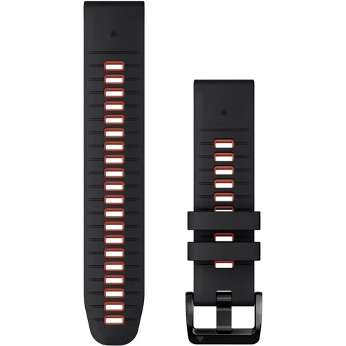 Ремешок Garmin QuickFit 22 Watch Bands Black/Flame Red Silicone (010-13280-06)