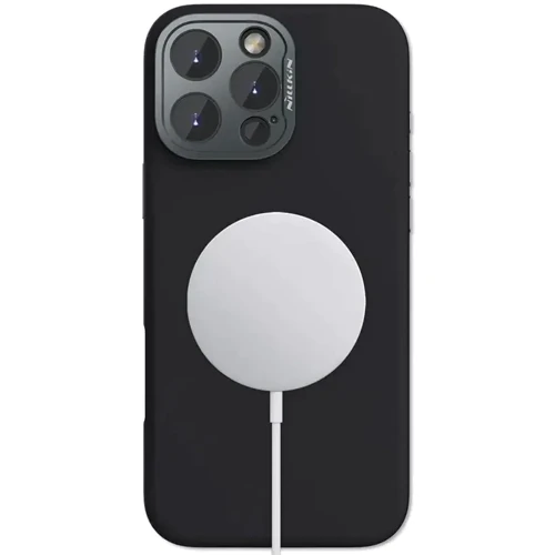 Чехол для iPhone Nillkin Silicone LensWing Prop Magnetic Black for iPhone 16 Pro: Материалы Силикон