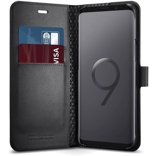 Чехол для телефонов Spigen Wallet S Black (592CS22870) for Samsung G960 Galaxy S9: Материал искусcтвенная кожа