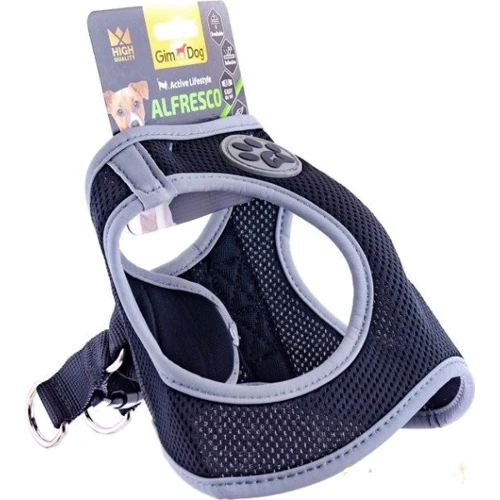 Шлея для собак GimDog Alfresco неопрен L 47-50 см черная (8009632059983)