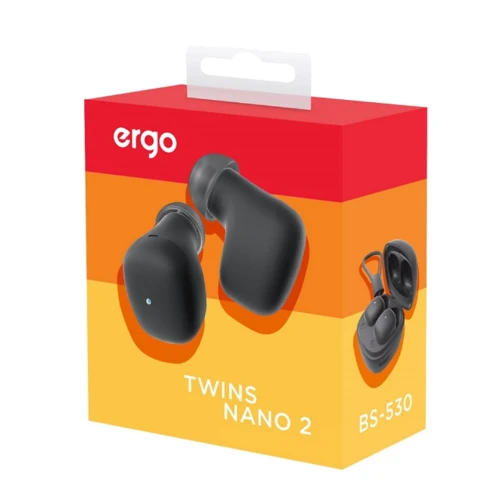 Наушники Ergo BS-530 Twins Nano 2 Black: Тип крепления без креплений