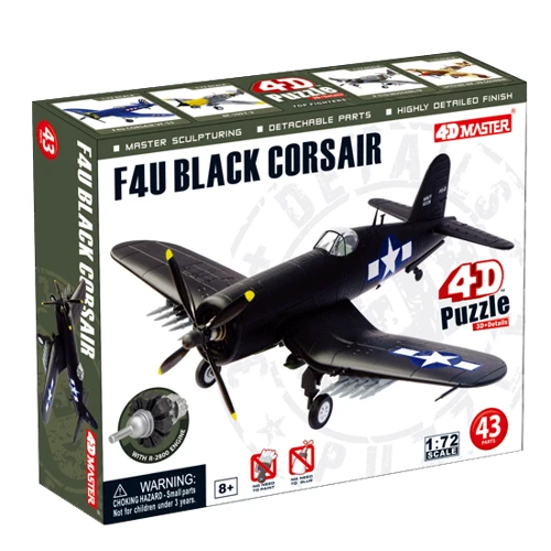 Объемный пазл 4D Master "Самолет F4U Black Corsair" (26906)