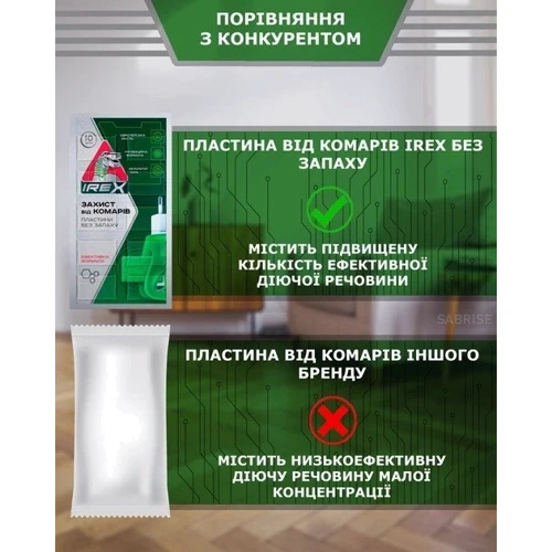 Пластина Irex від комарів 10 шт (40/240) (4820184441347) фото 4