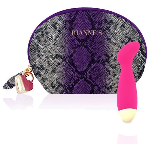 Вибратор для точки G Rianne S: Boa Mini Pink + чехол-косметичка