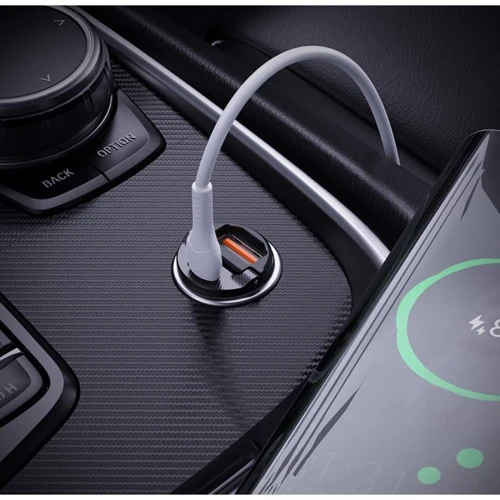 Зарядное устройство Hoco Car Charger USB+USB-C NZ2 Link PD+QC 4.8A 30W Black: Сила тока 2.4А и более