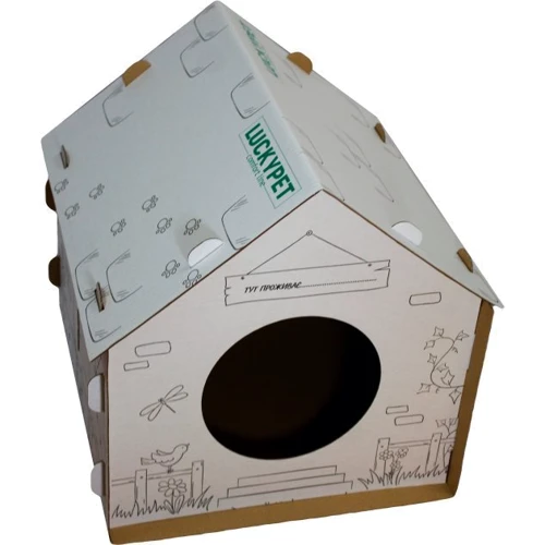 Будиночок для кошенят Lucky Pet 45x45x45 см білий (4820224213231) фото 2