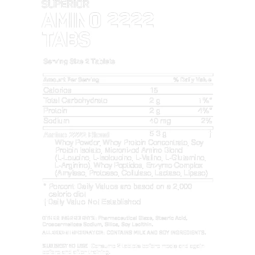 Аминокислота для спорта Optimum Nutrition Superior Amino 2222 160 Tabslets//80 servings/ Unflavored: Вкус Без вкуса