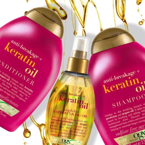 OGX Keratin Oil Кондиционер против ломкости с кератиновым маслом 385 ml фото 6